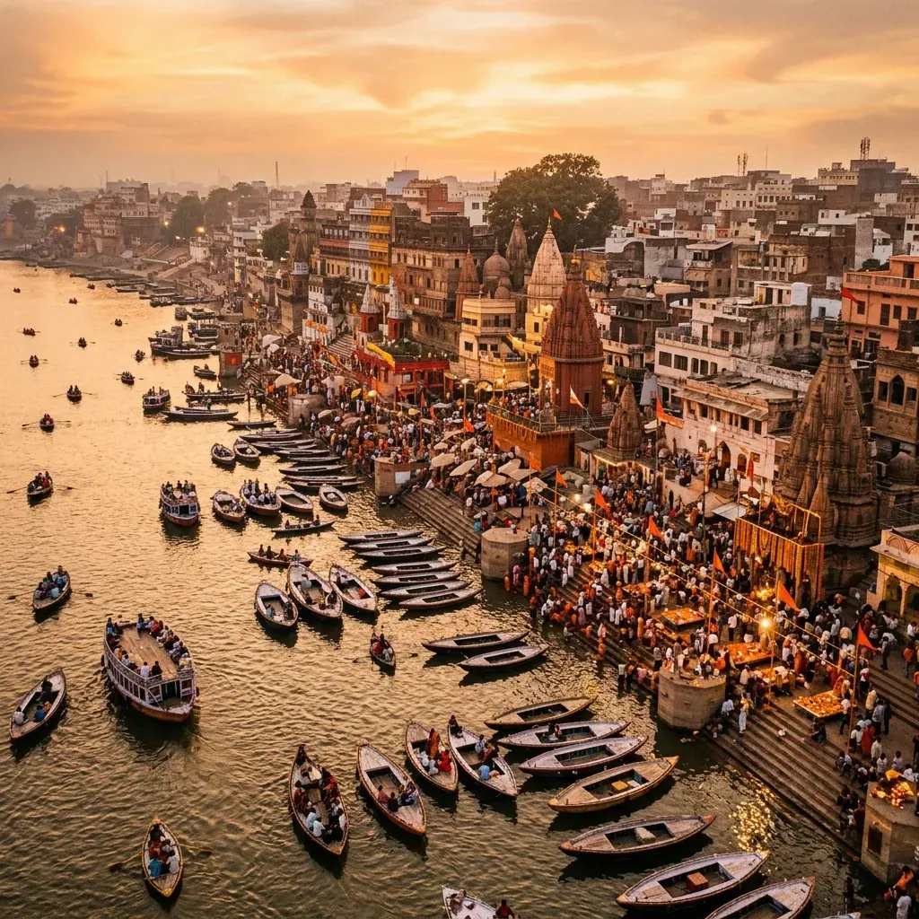 Varanasi ghats and sacred riverfront